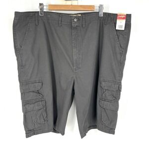 Wrangler Twill Cargo Shorts Mens Size 50 Gray Cotton ZM6BSAH Outdoor‎ 11" Inseam